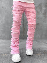 Mens Streetwear Stretch Straight Leg Casual Denim Jeans