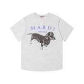 Mardi Dachshund Graphic Summer Casual Cotton Tee Unisex
