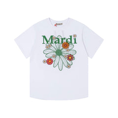 Mardi Daisy Print Summer Casual Cotton Tee Unisex