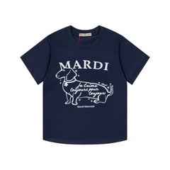 Mardi Dachshund Graphic Summer Casual Cotton Tee Unisex