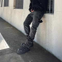 Men's High Street Slim Fit Stretch Black Jeans