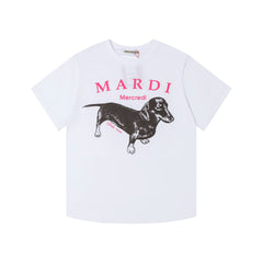 Mardi Dachshund Graphic Summer Casual Cotton Tee Unisex