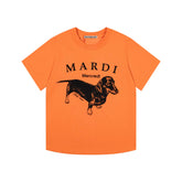 Mardi Dachshund Graphic Summer Casual Cotton Tee Unisex