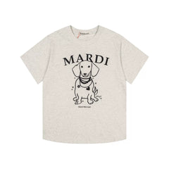 Mardi Dachshund Graphic Summer Casual Cotton Tee Unisex