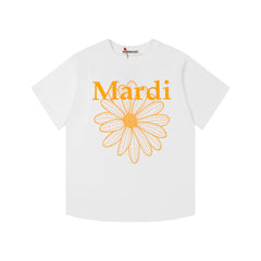 Mardi Daisy Print Summer Casual Cotton Tee Unisex