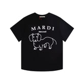 Mardi Dachshund Graphic Summer Casual Cotton Tee Unisex