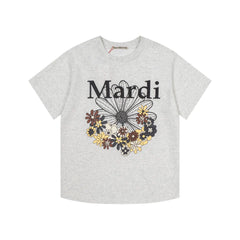 Mardi Daisy Print Summer Casual Cotton Tee Unisex