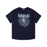 Mardi Embroidered Daisy Flower Summer Cotton Casual Tee
