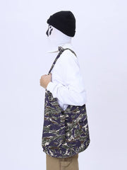 90s Vintage Camouflage Canvas Messenger Crossbody Bag