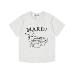 Mardi Dachshund Graphic Summer Casual Cotton Tee Unisex