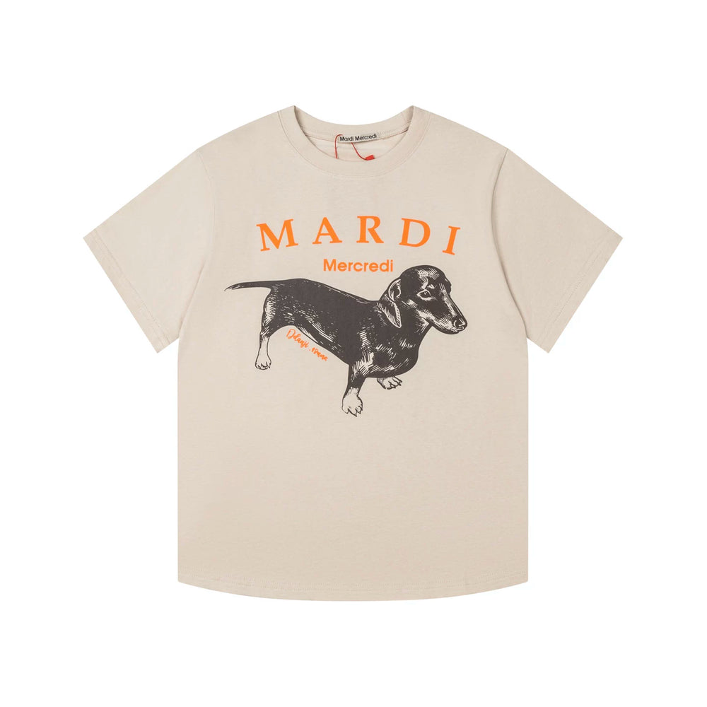 Mardi Dachshund Graphic Summer Casual Cotton Tee Unisex