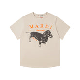 Mardi Dachshund Graphic Summer Casual Cotton Tee Unisex