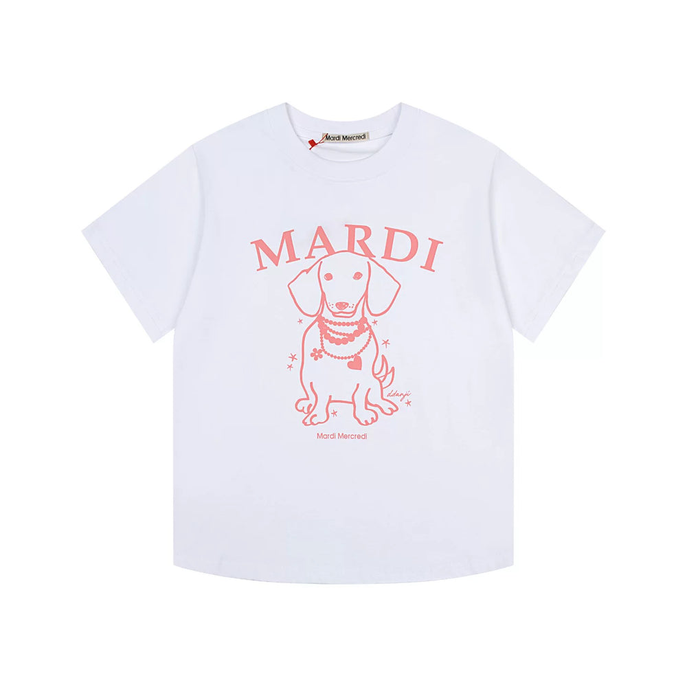 Mardi Dachshund Graphic Summer Casual Cotton Tee Unisex