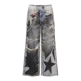 Omirad Distressed Patchwork Jeans