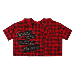 Omirad Punk Plaid Graphic Shirt