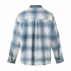 Omirad Vintage Plaid Flannel Shirt