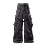 Omirad Deconstructed Strap Cargo Jeans