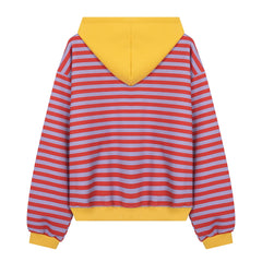 Omirad Striped Zip-Up Hoodie