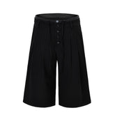 Omirad Pinstripe Wide-Leg Shorts
