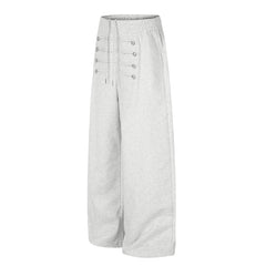Omirad Military Button Wide Leg Sweatpants