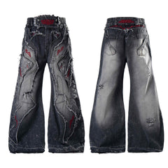 Omirad Distressed Panel Baggy Jeans