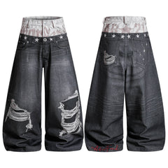 Omirad Layered Distressed Balloon Jeans