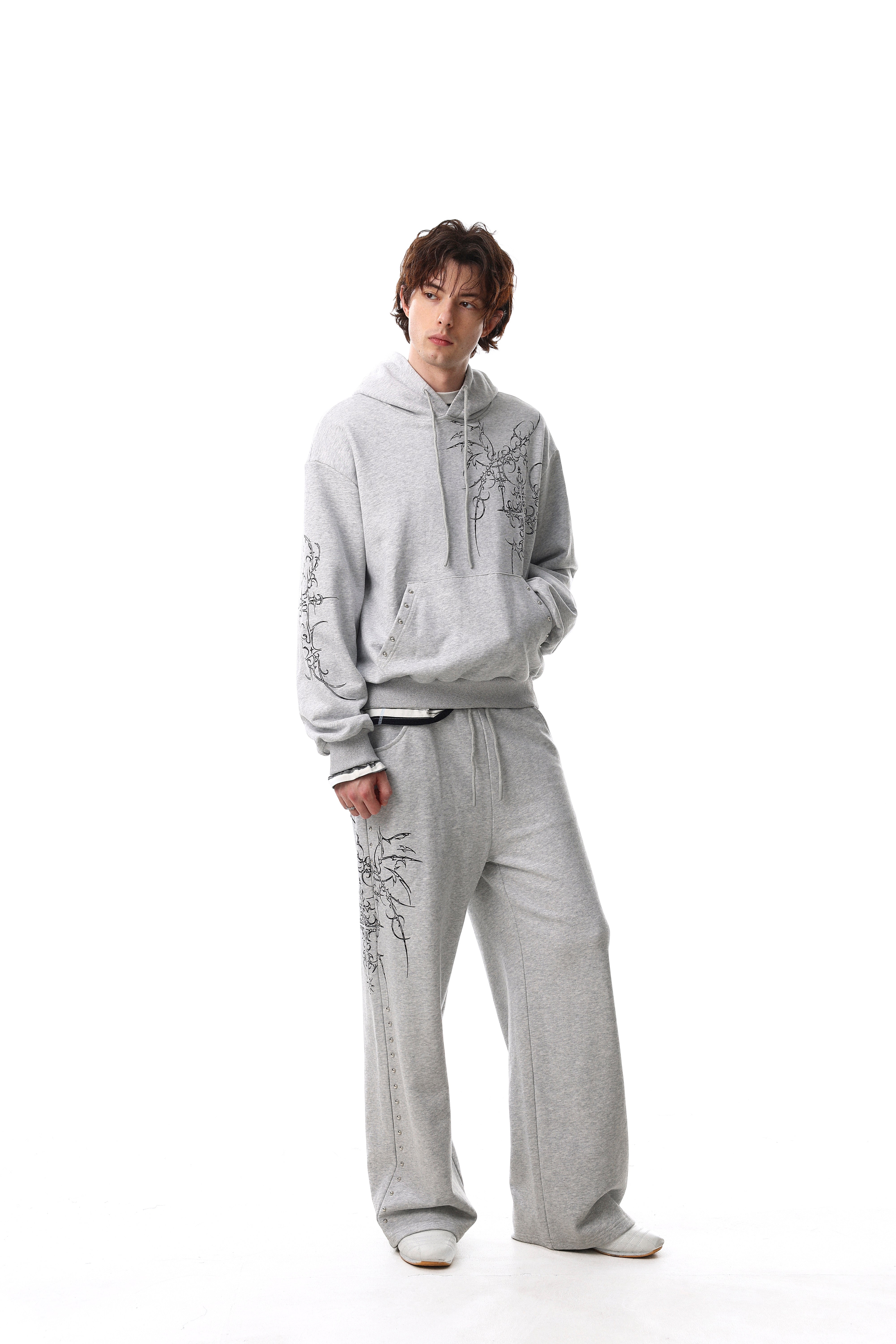 Omirad Gothic Cross Graphic Hoodie