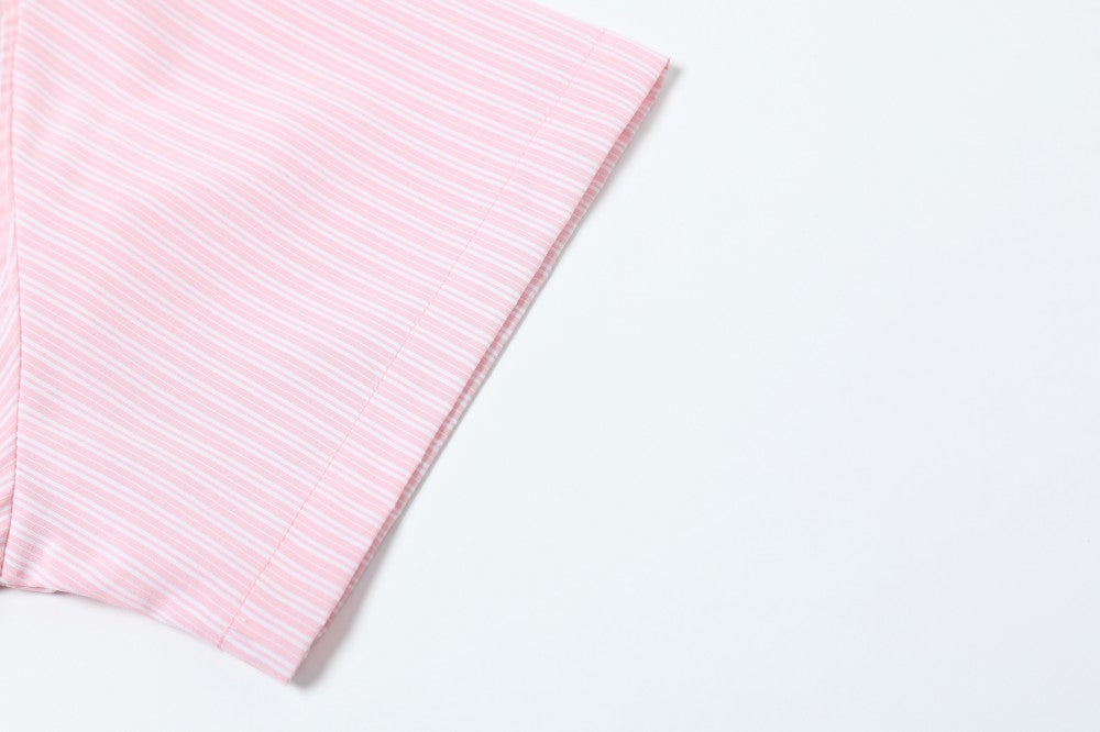 Omirad “Puppy For You” Striped Short-Sleeve Shirt