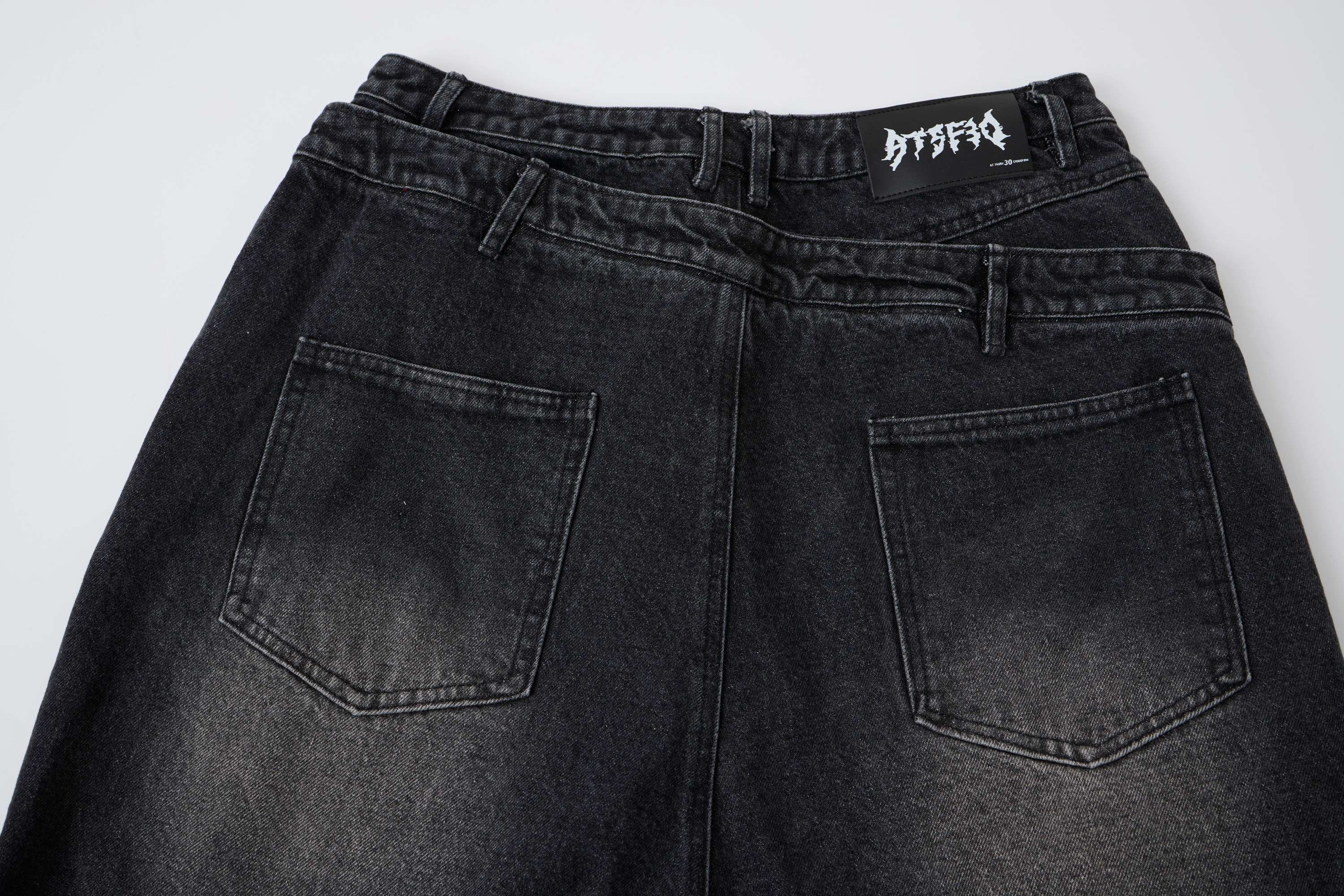 Omirad Distressed Layered Waist Denim Shorts