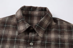 Omirad Layered Plaid Fringe Shirt