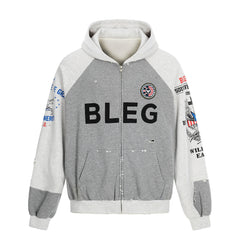 Omirad Graphic Zip-Up Hoodie