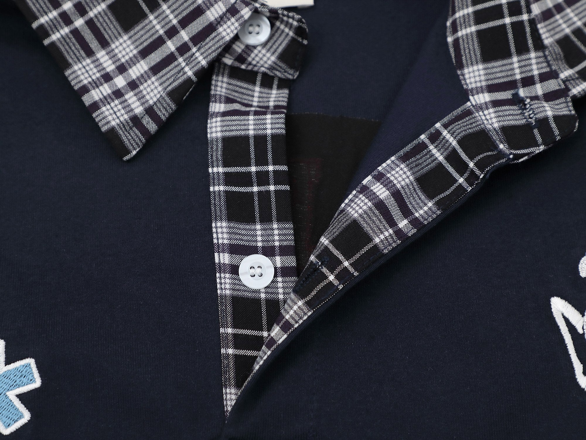 Omirad Plaid Sleeve Polo Shirt