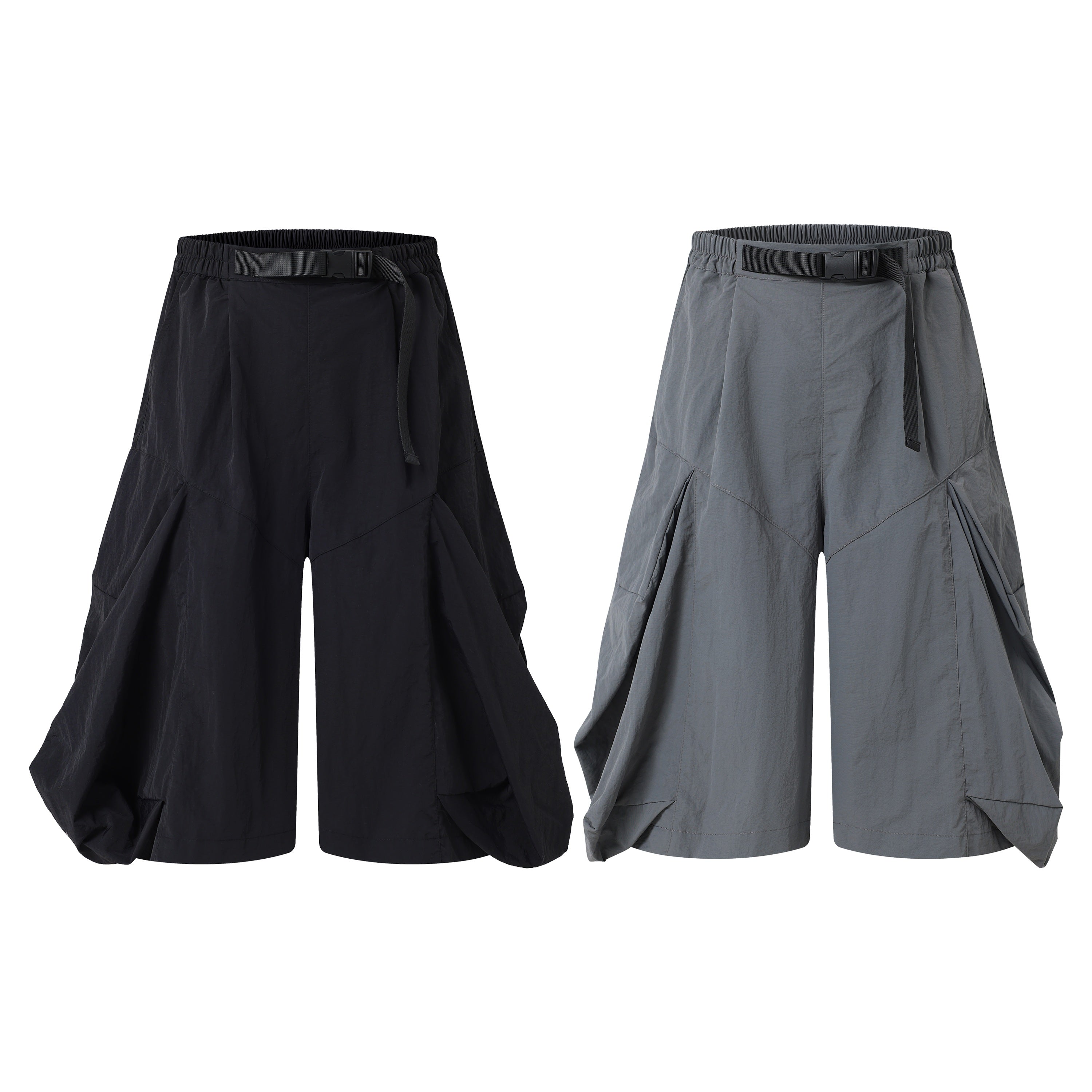 Omirad Draped Wide-Leg Shorts