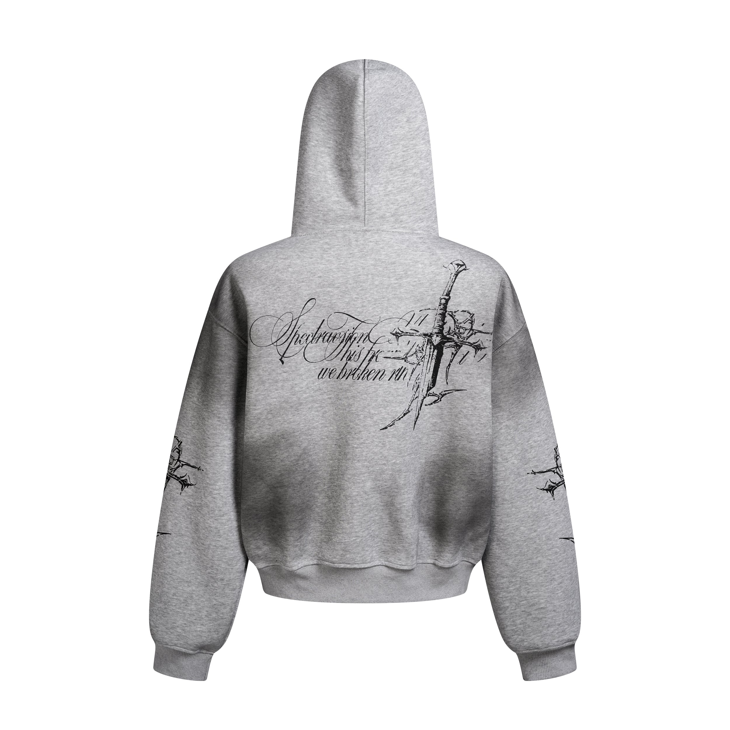 Omirad Gothic Cross Zip Hoodie