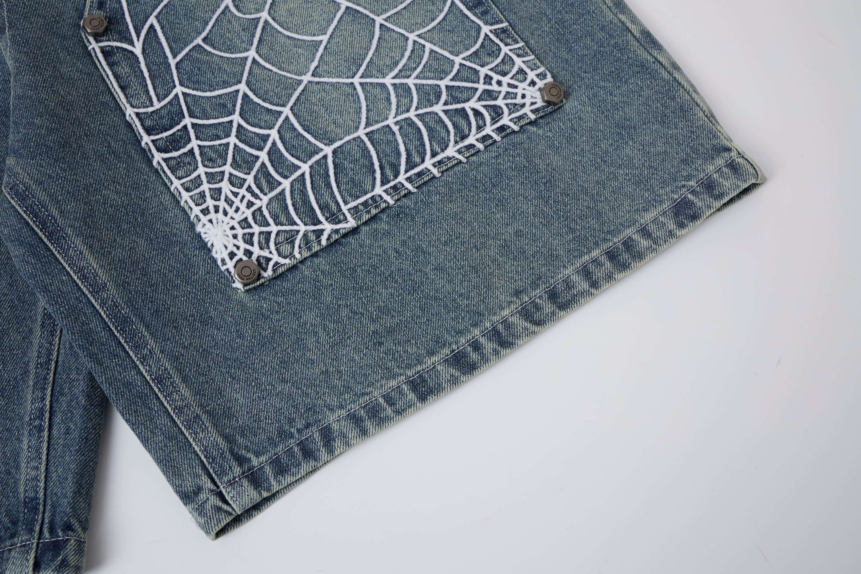 Omirad Web Panel Strap Denim Shorts