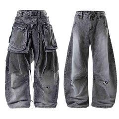 Omirad Convertible Utility Baggy Jeans