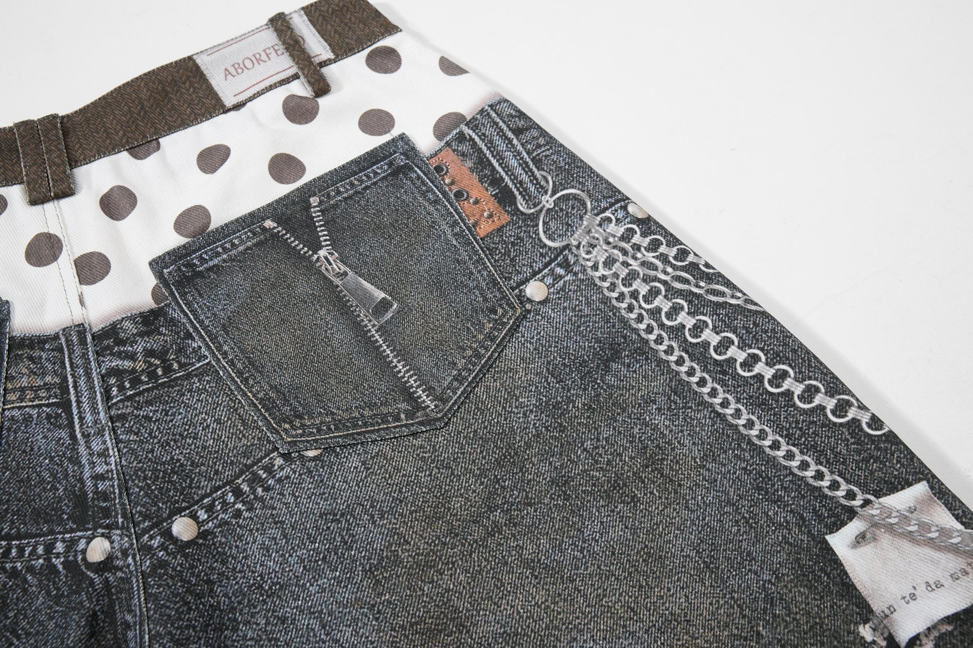 Omirad Layered Punk Denim Jorts