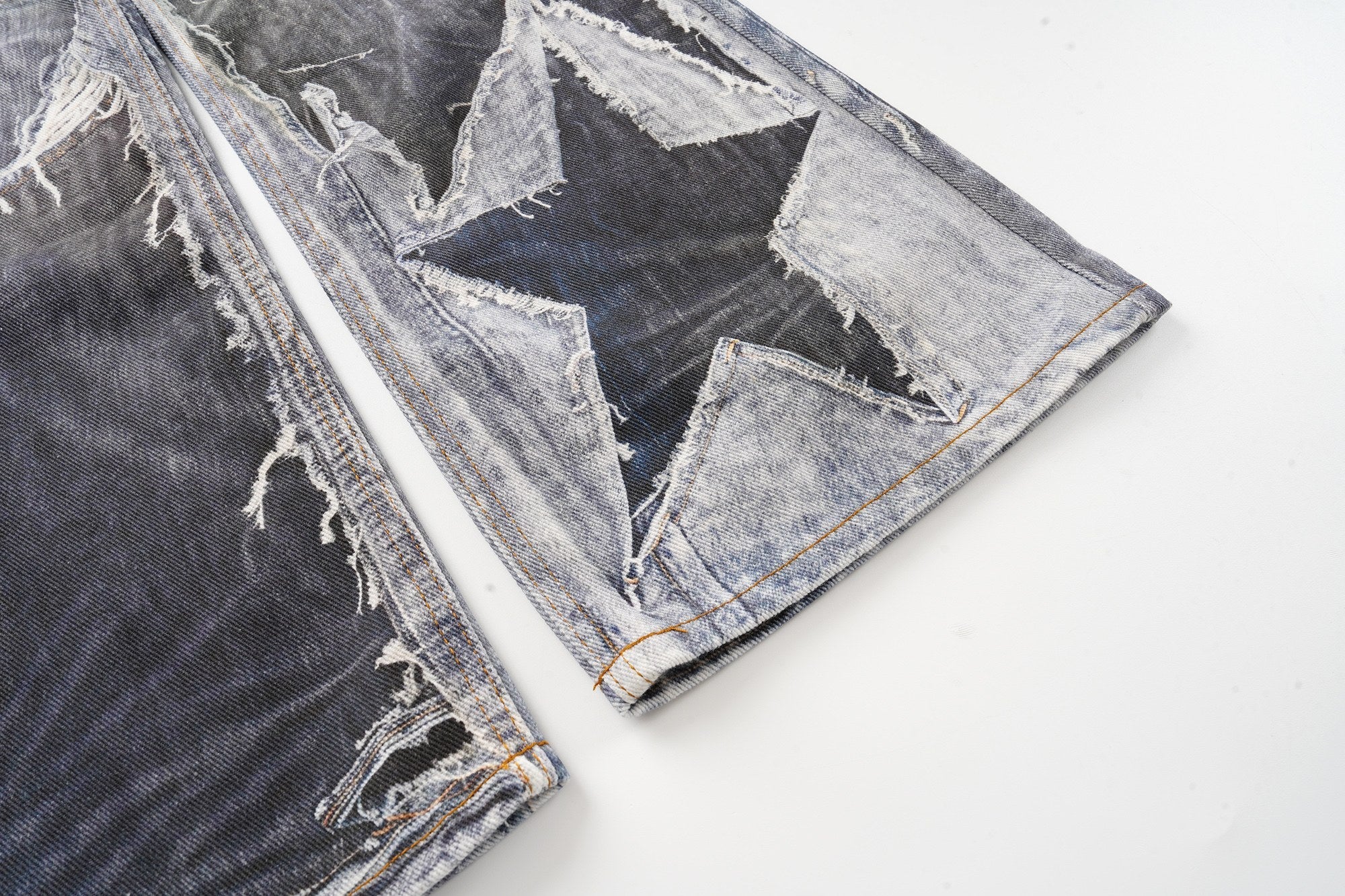 Omirad Distressed Patchwork Jeans