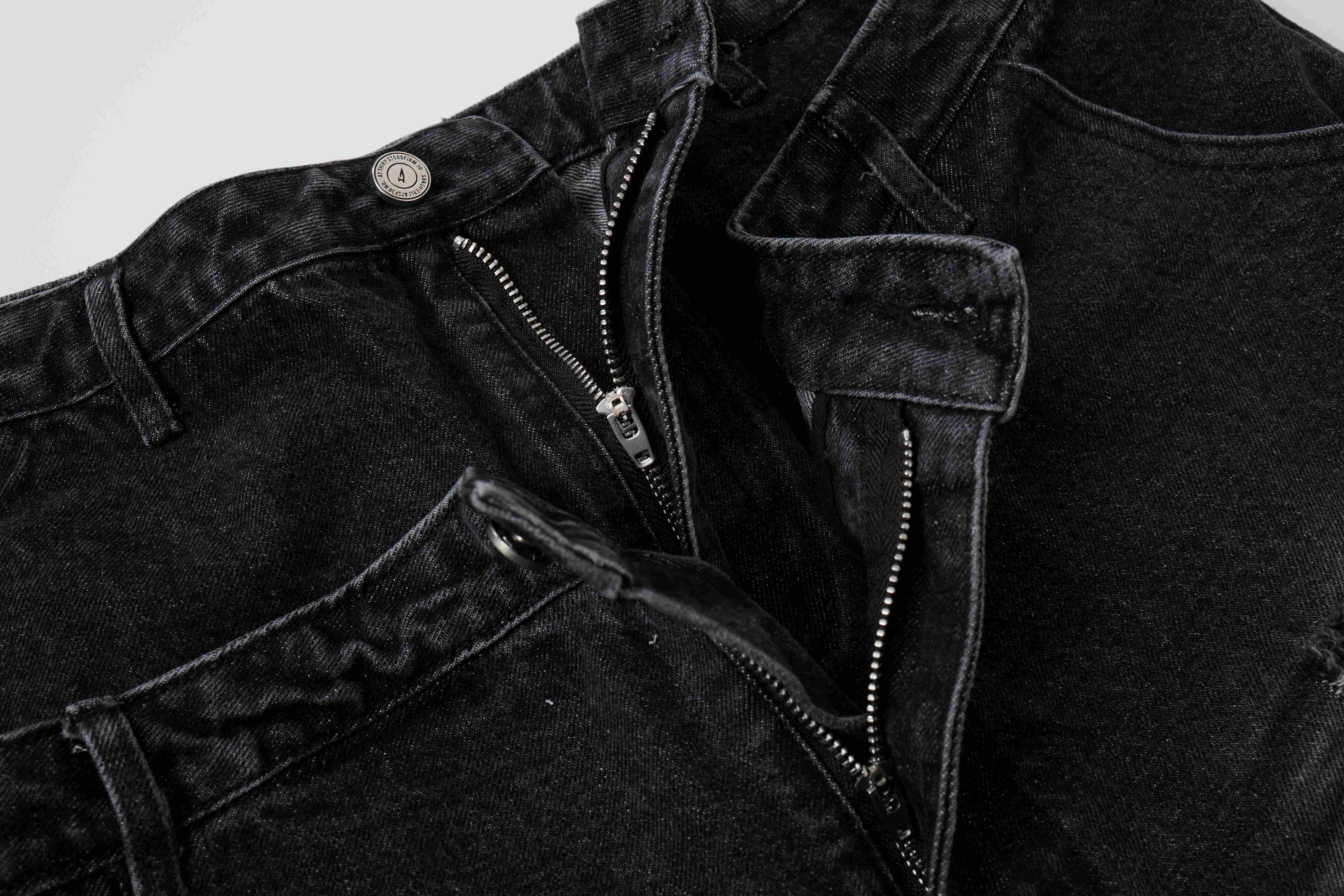 Omirad Distressed Layered Waist Denim Shorts