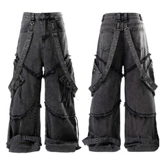 Omirad Deconstructed Strap Cargo Jeans