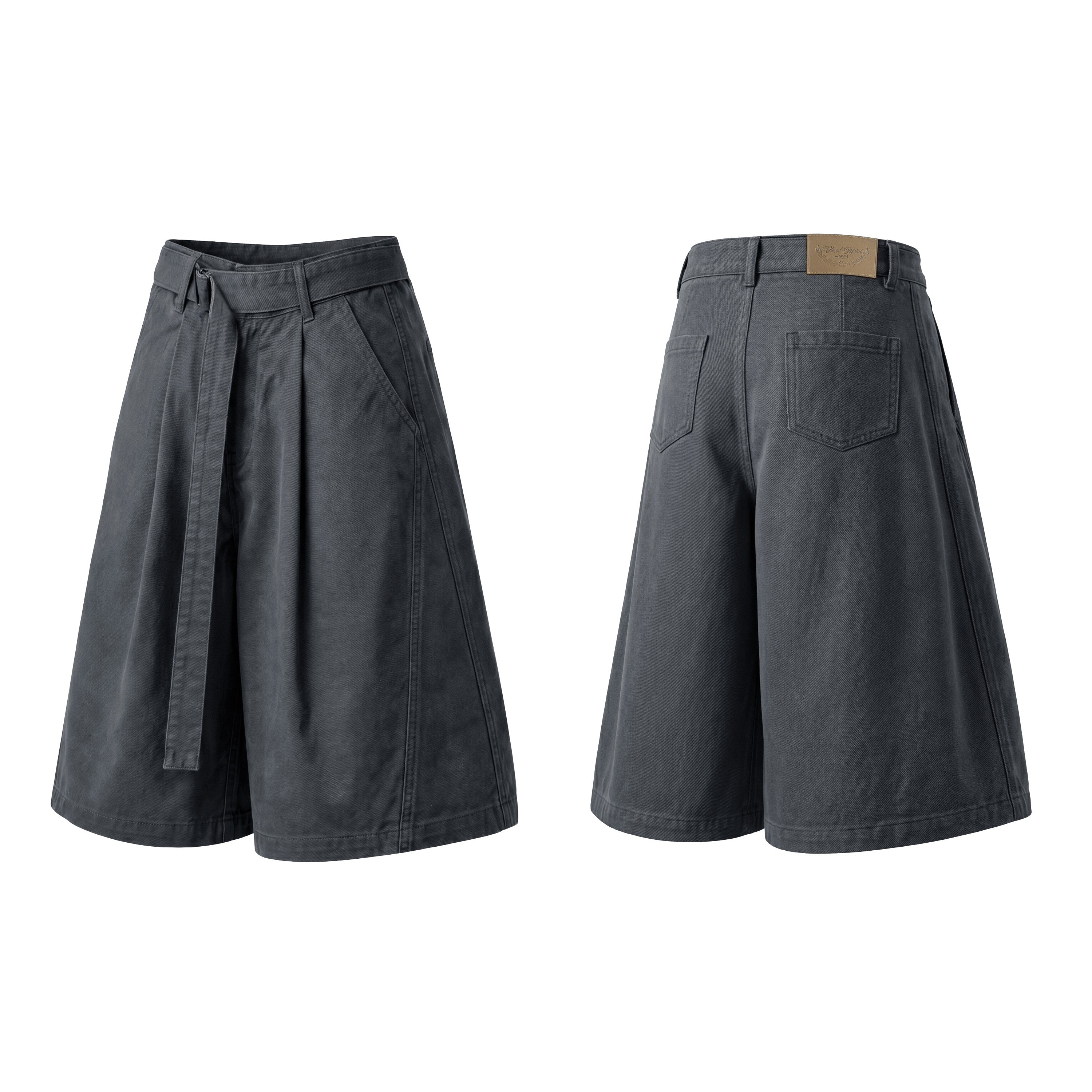 Omirad Belted Wide-Leg Short