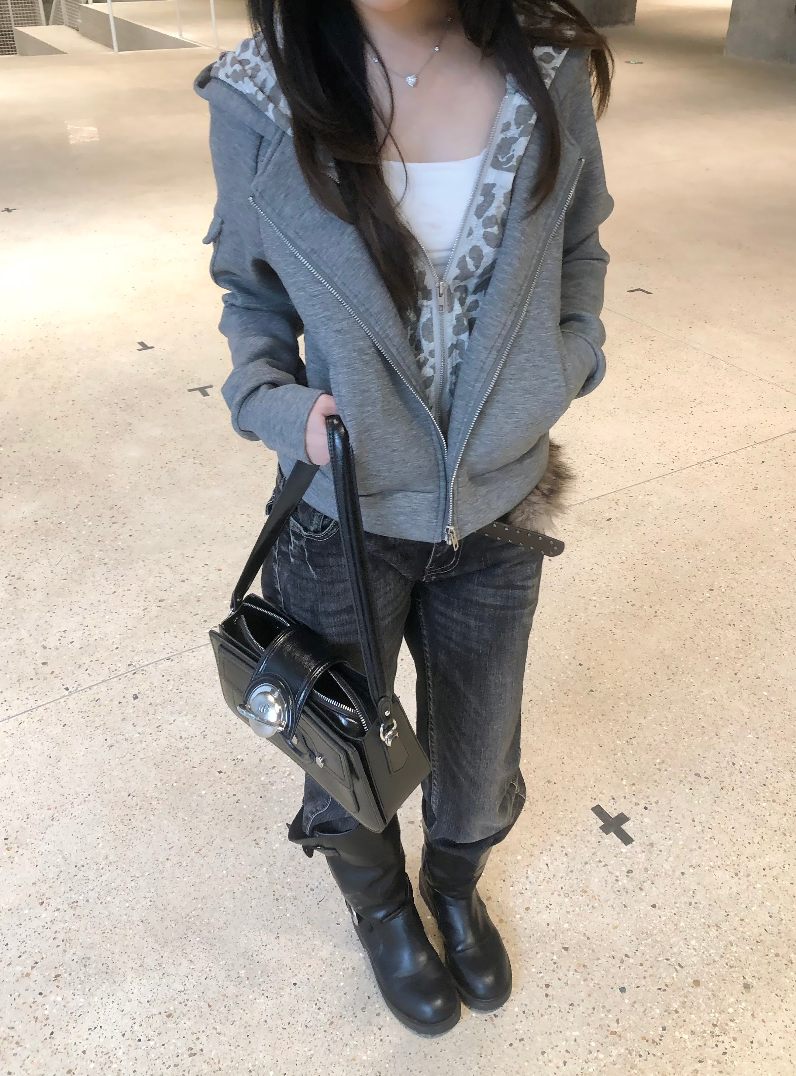 Omirad Layered Zip-Up Hoodie