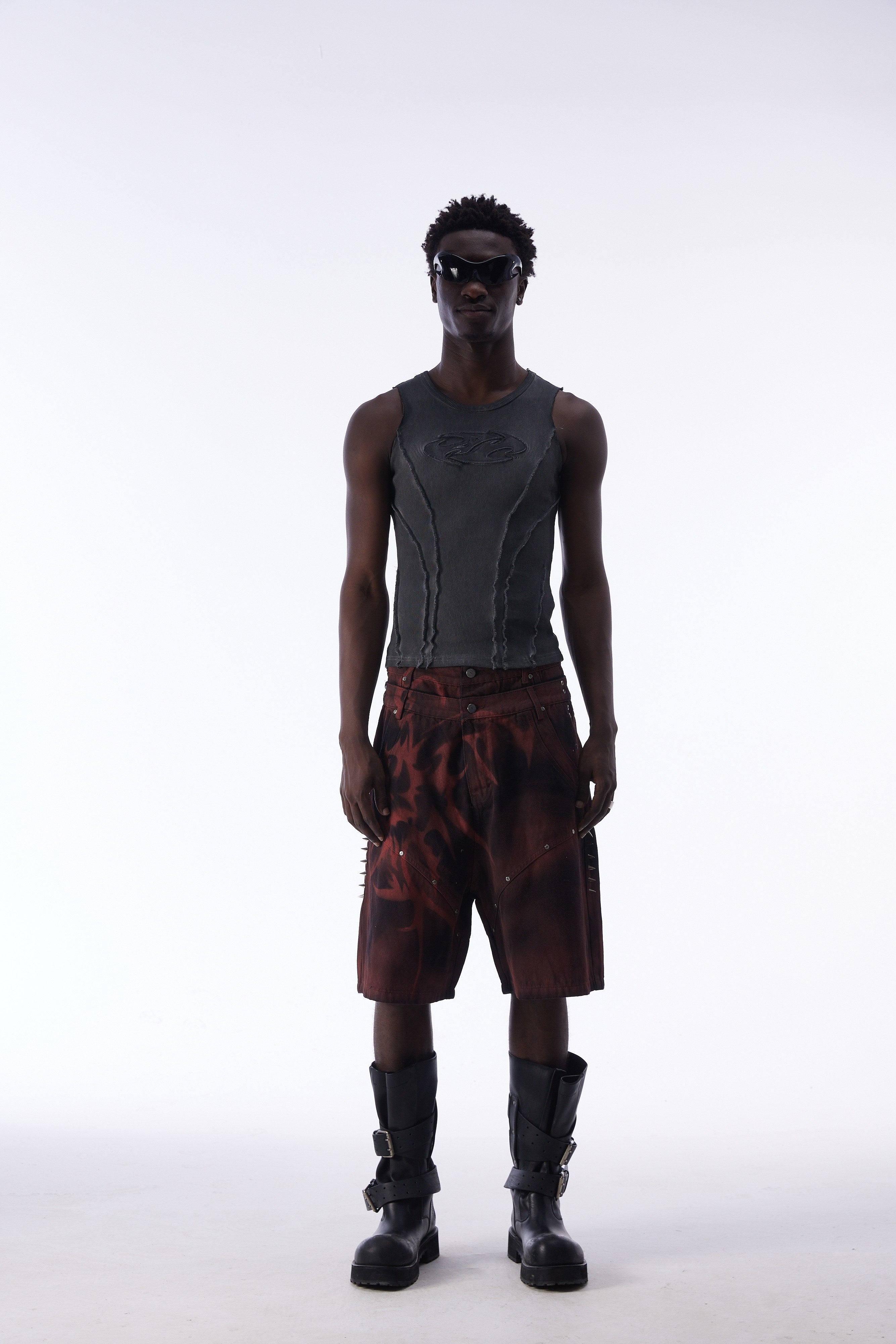 Omirad Tribal Spike Jorts
