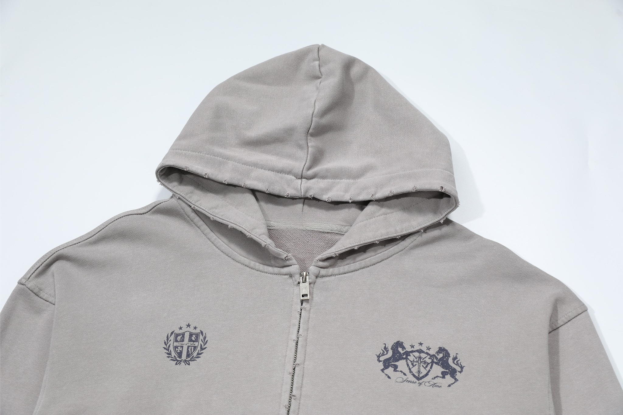 Omirad Vintage Crest Zip Hoodie