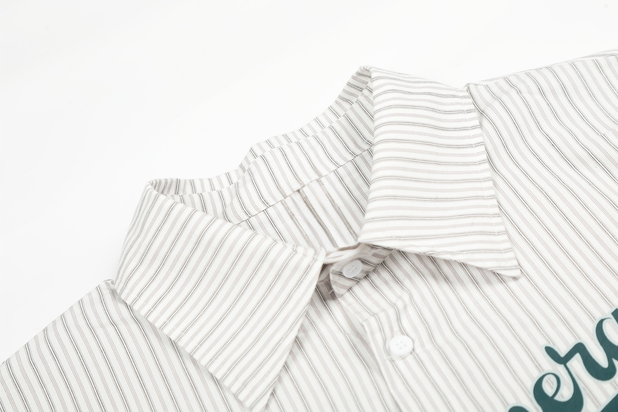 Omirad Striped Logo Button-Up Shirt