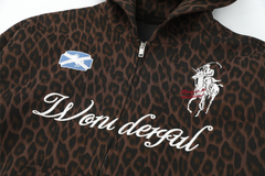 Omirad Leopard Crest Zip Hoodie