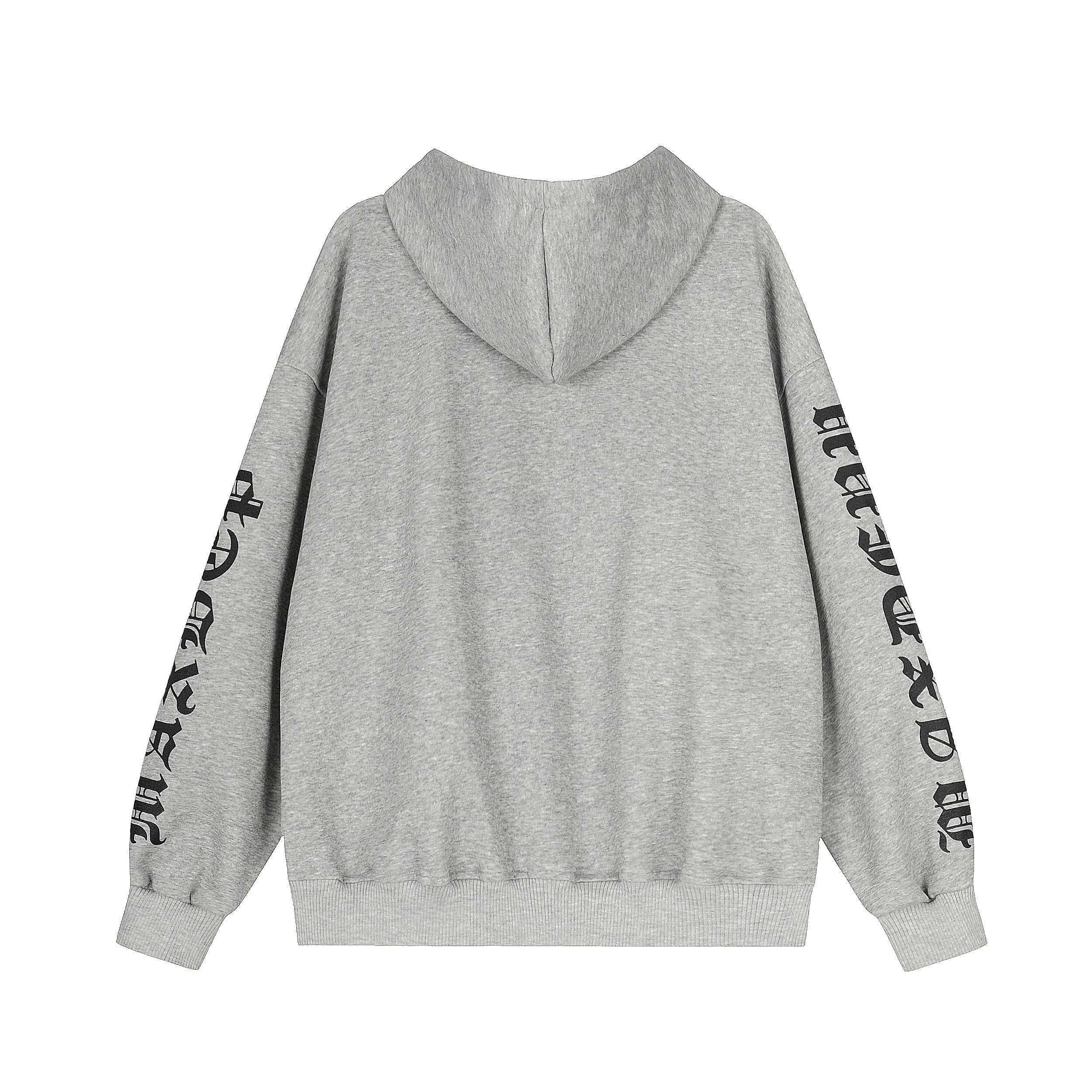 Omirad Distressed Graphic Zip Hoodie
