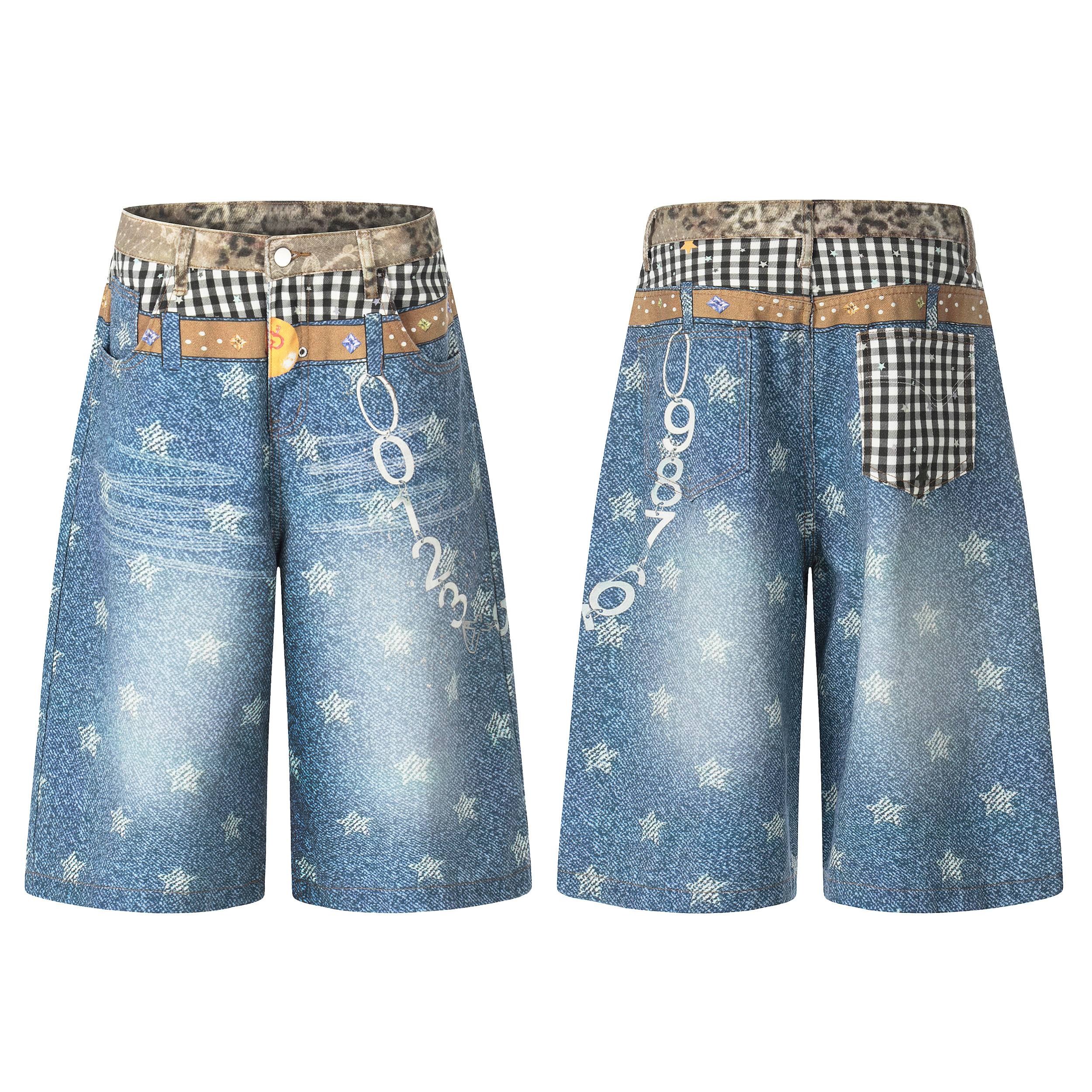 Omirad “Vintage Patchwork Denim Shorts”