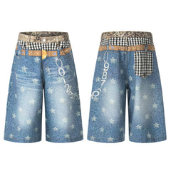 Omirad “Vintage Patchwork Denim Shorts”