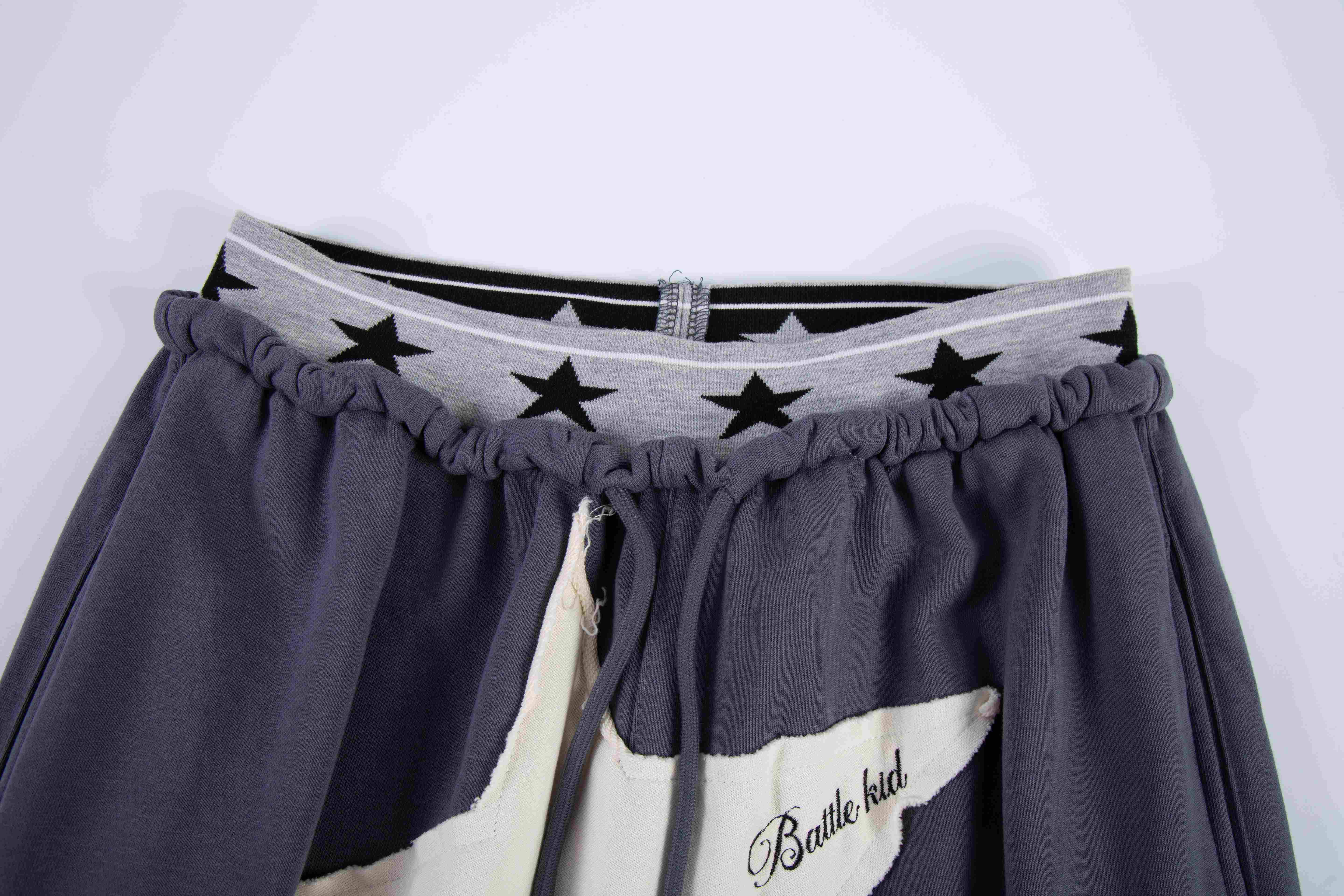 Omirad Star Patch Wide-Leg Sweatpants